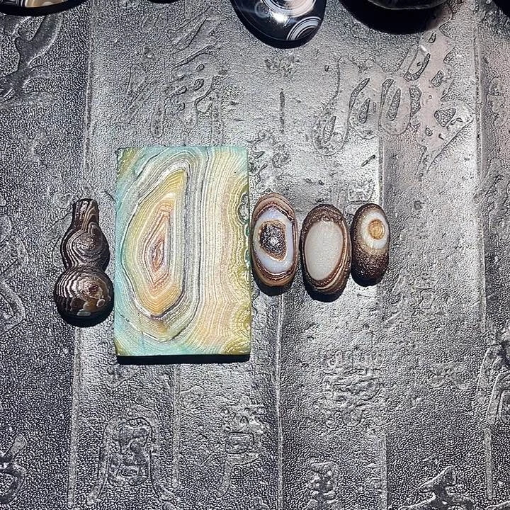 6***1玛瑙/玉髓合金颈饰