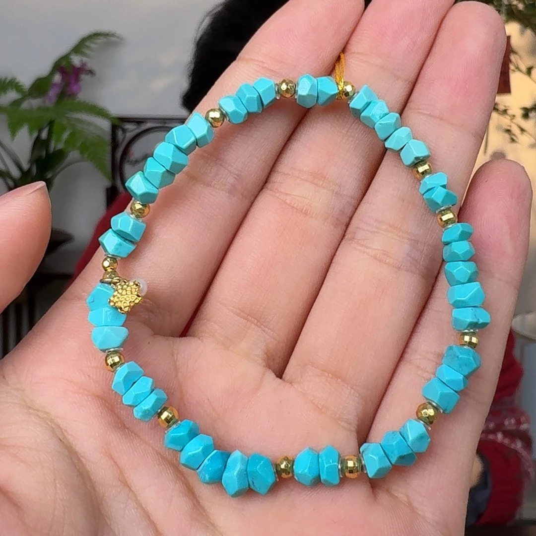 绿松石18K金镶嵌珠宝奇石