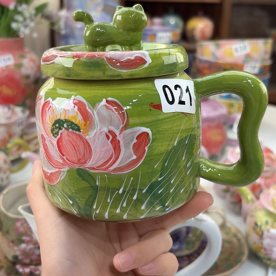 景德镇手绘高温釉下彩陶瓷茶具