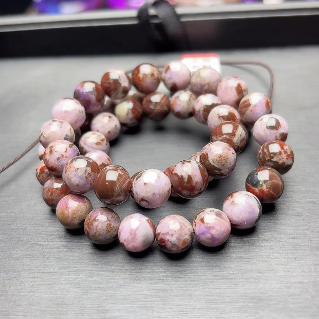 苏纪石（舒俱来）未镶嵌稀有冰透粉紫项链