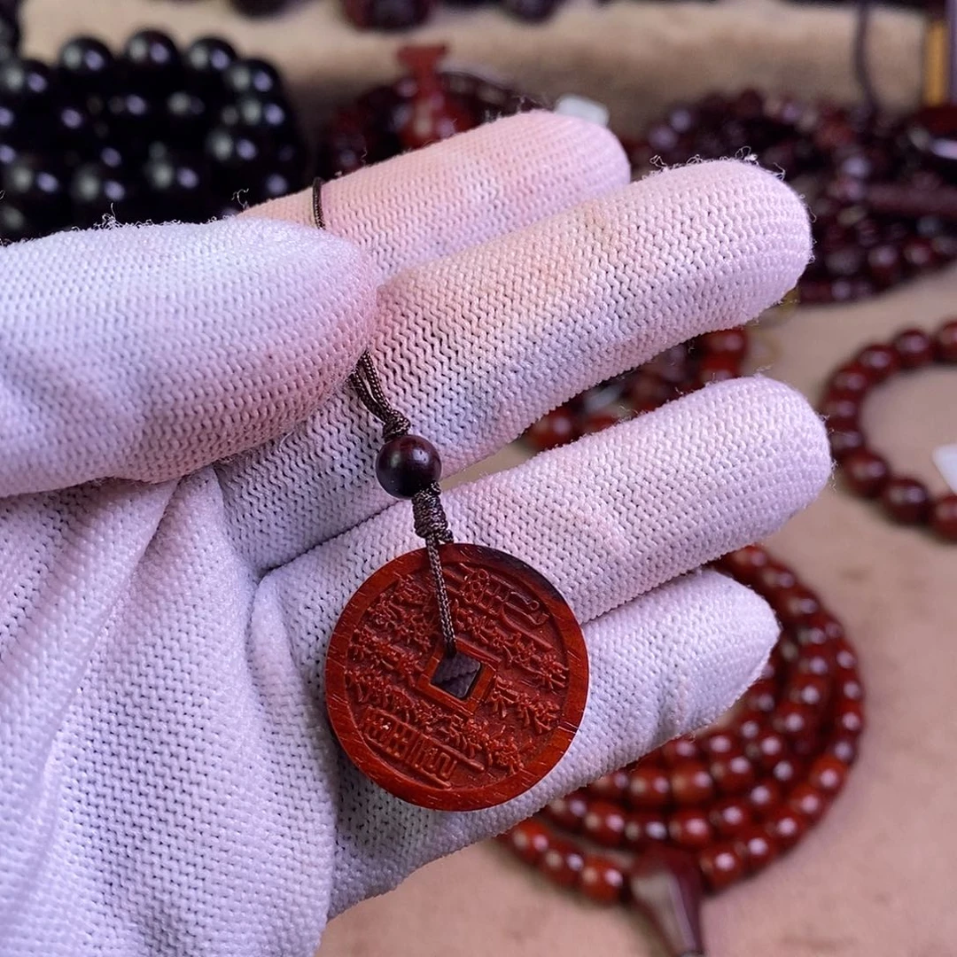 小叶紫檀手串/手链山鬼牌