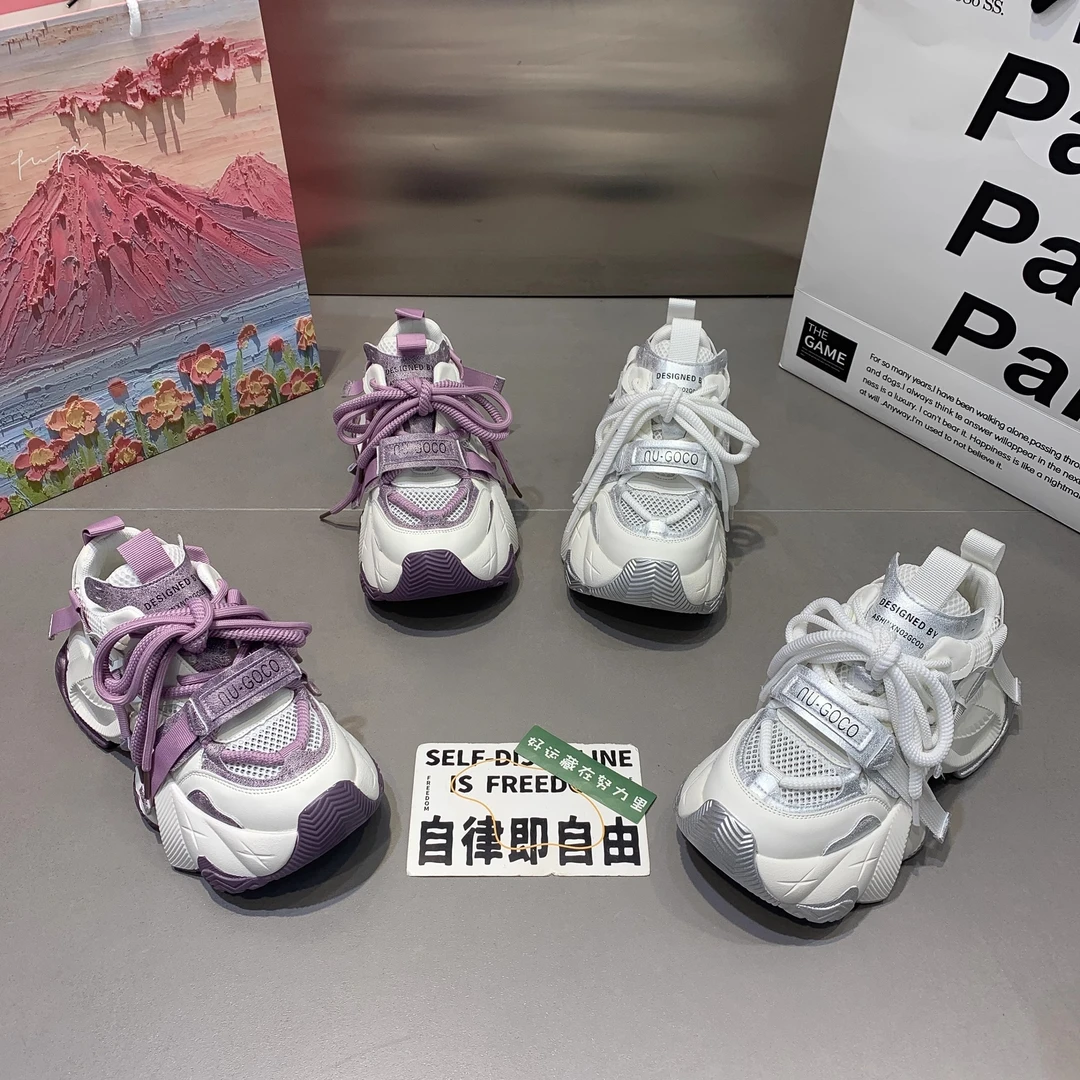 老爹鞋2025春季新款厚底超火增高休闲时尚百搭小个子单鞋松糕底