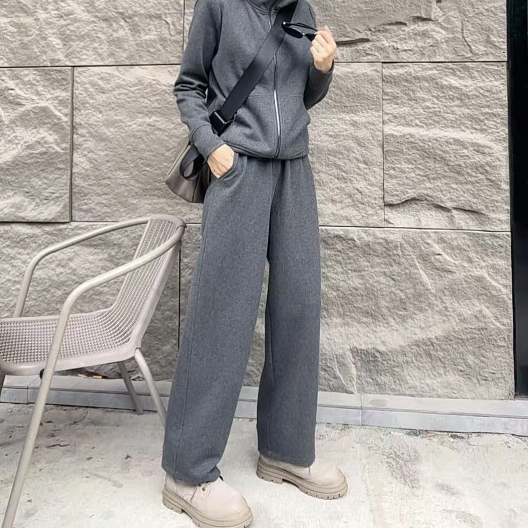 秋冬新款380g绵羊毛空气绒天然抗菌软糯锁温保暖直筒裤【7501】FF