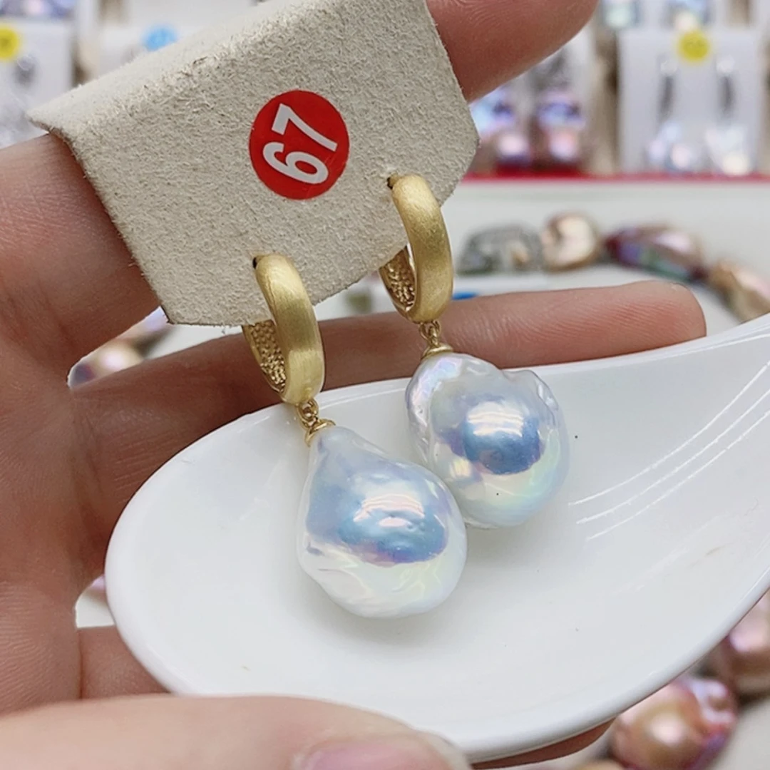 【闪购商品】淡水珍珠耳饰银S925镶嵌