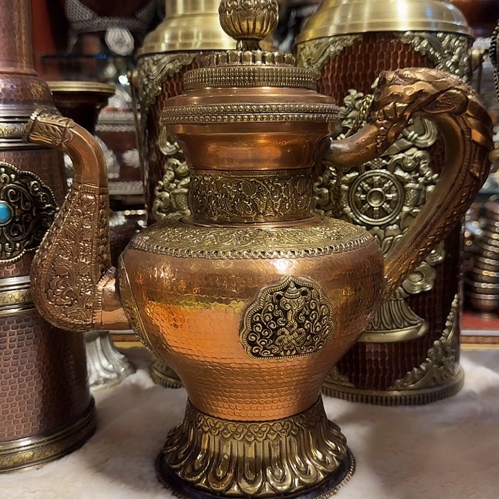 铜藏式风格茶壶家用