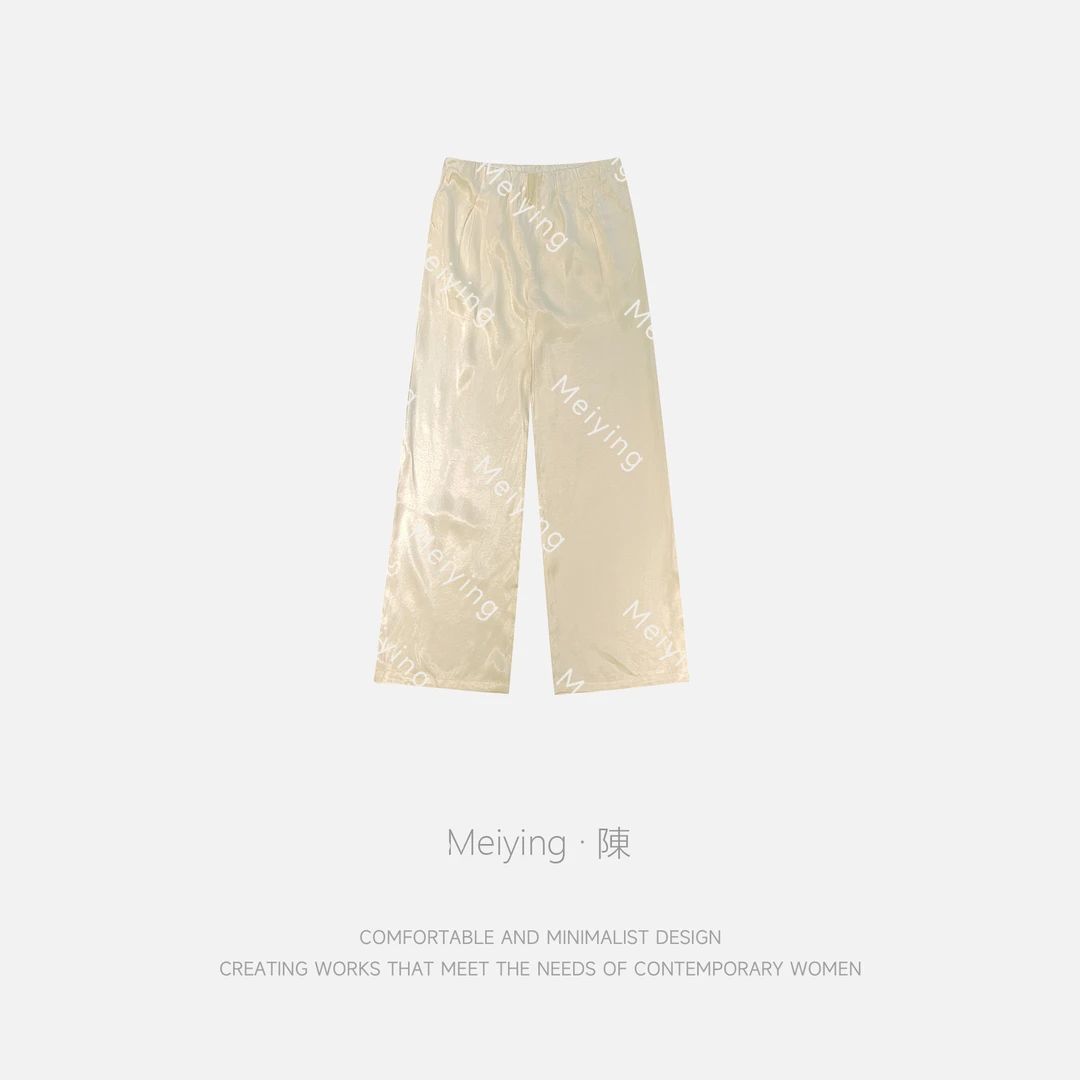 Meiying-“沧海桑田”莱赛尔纯色休闲裤YA5XK016