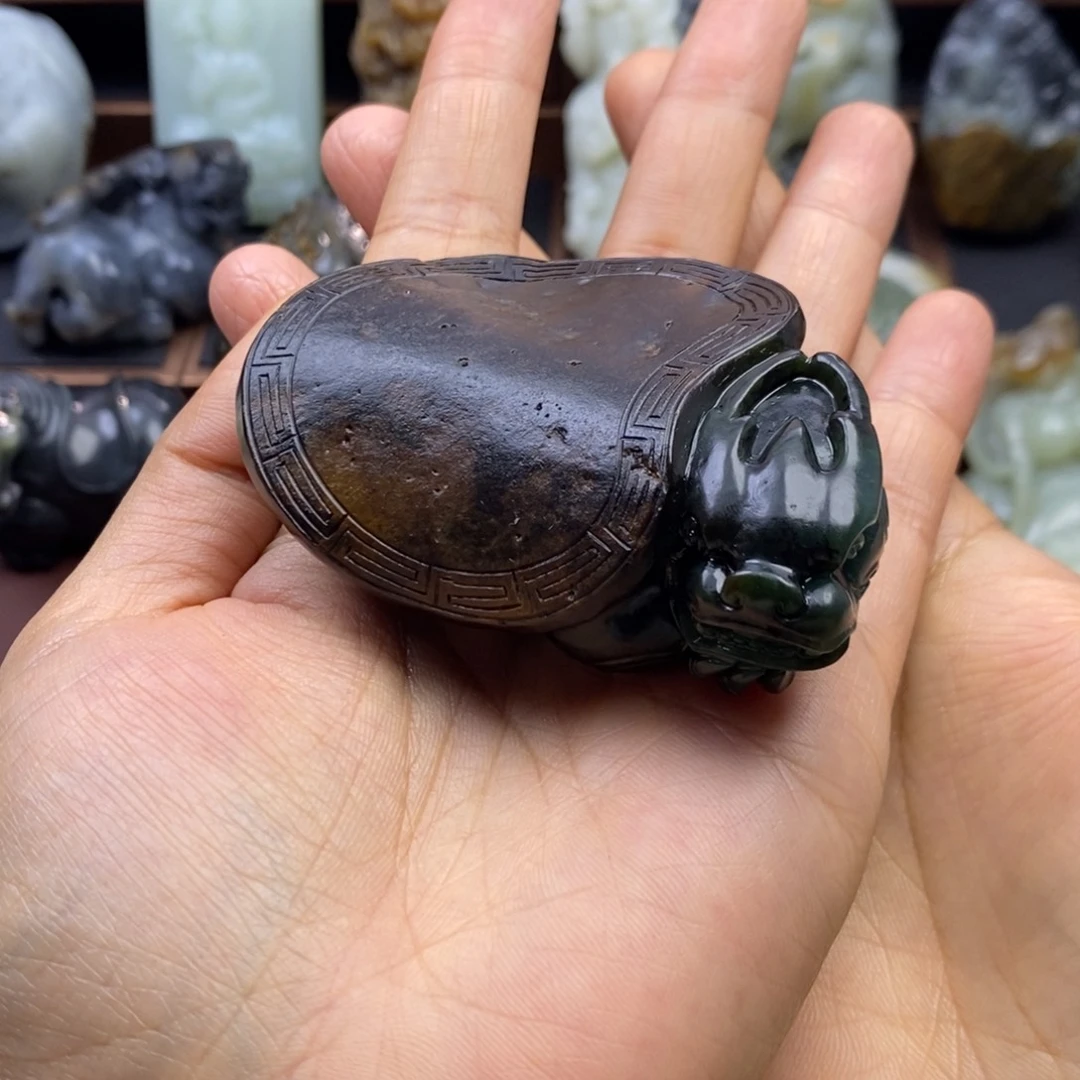 稻***c和田玉未镶嵌挂件