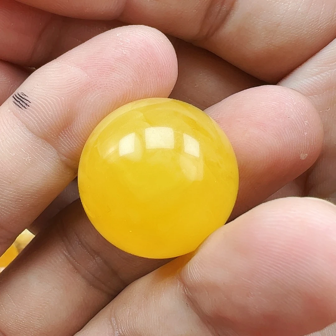 蜜蜡未镶嵌珠宝奇石单珠，25.6mm，9.5克，特价福利