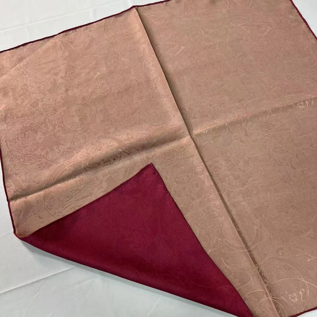 70香云纱方巾-烟雨柔粉 草木染杭罗65cm丝巾