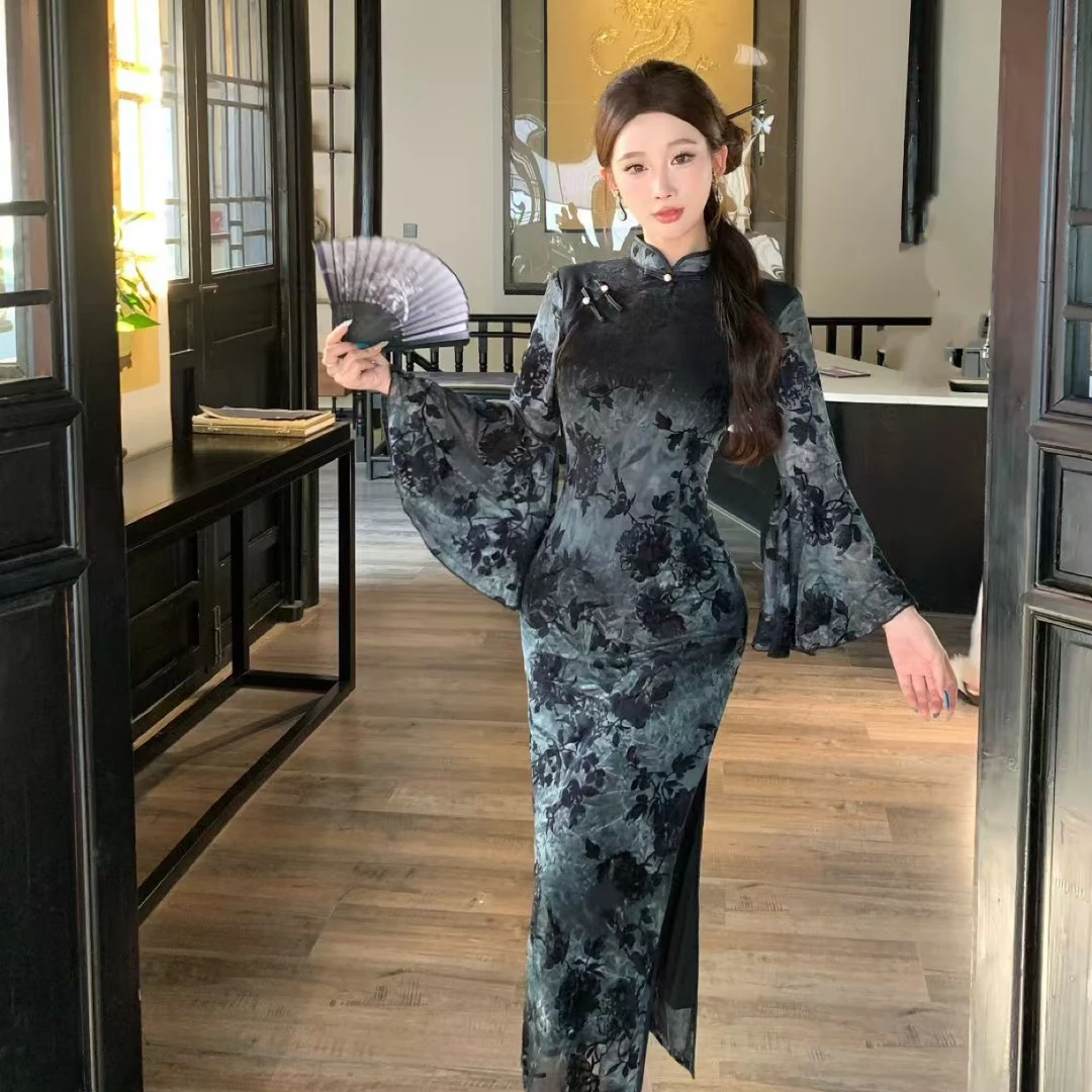 云韵｜如愿复古风单旗袍包袖中国风日常旗袍气质时尚网红复古