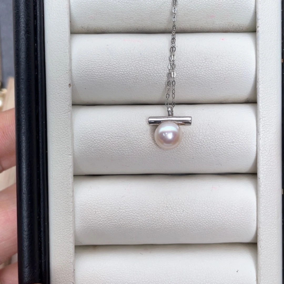 颈饰银S925镶嵌海水珍珠