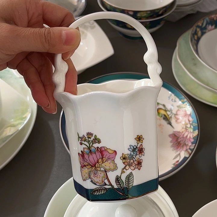 瓷片微瑕骨瓷花篮一个绿野仙踪