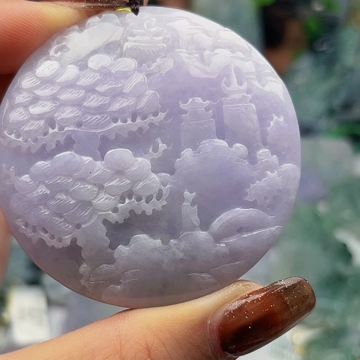 翡翠未镶嵌颈饰挂件