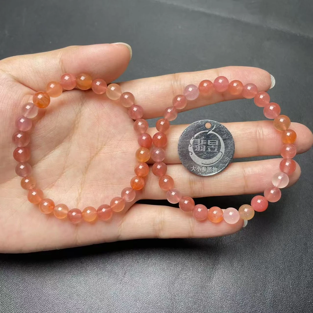 翡昱-N21-43817-南红手串/约6+/约25颗/-多样性发其一