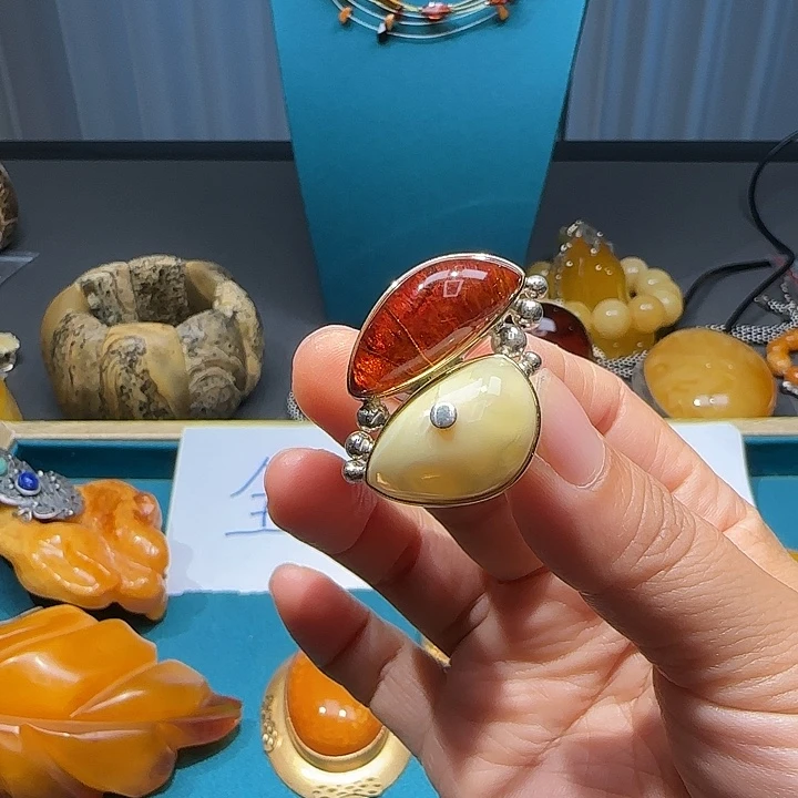 琥珀未镶嵌手链波兰设计款琥珀蜜蜡