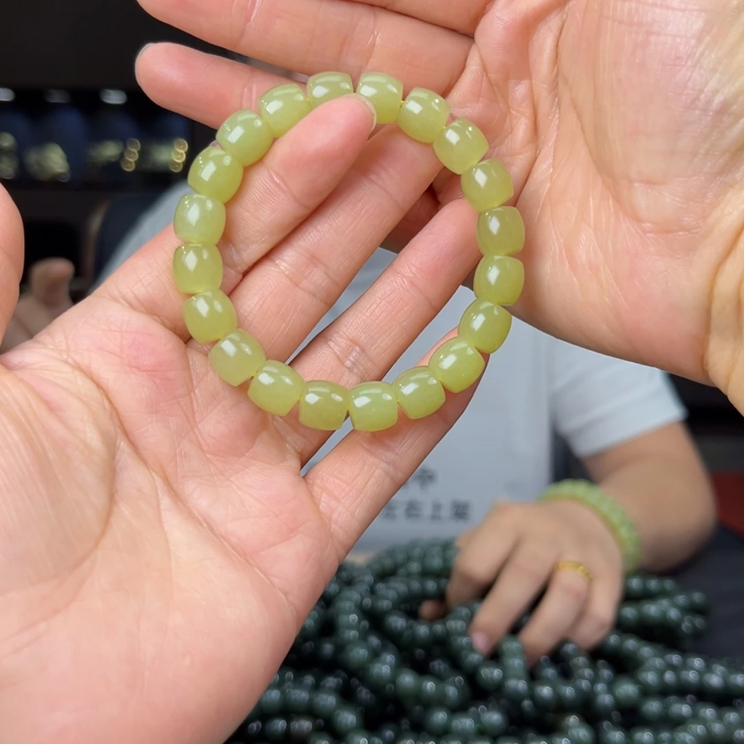 手串未镶嵌和田玉纯天然和田玉新疆若羌黄口料10
