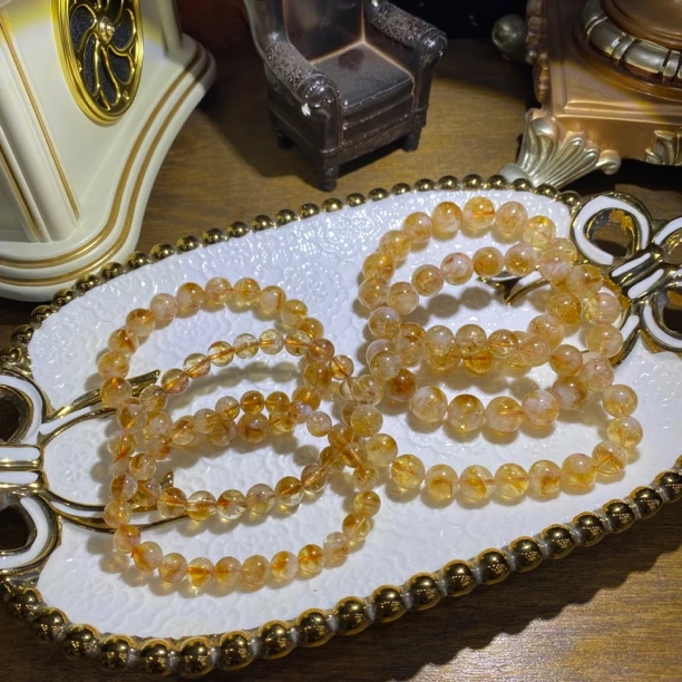 D632-天然黄水晶手串黄塔金手串单圈-多样性发其一