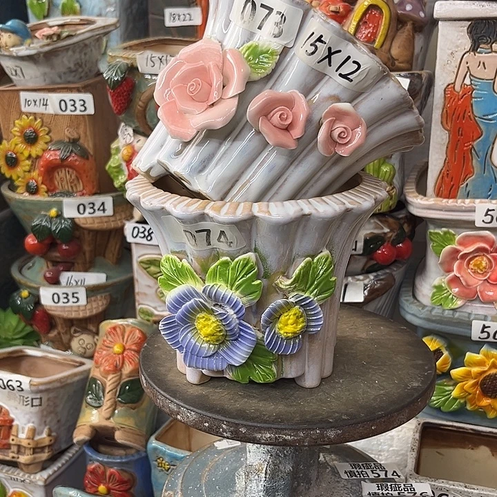 粗陶材质多肉花盆