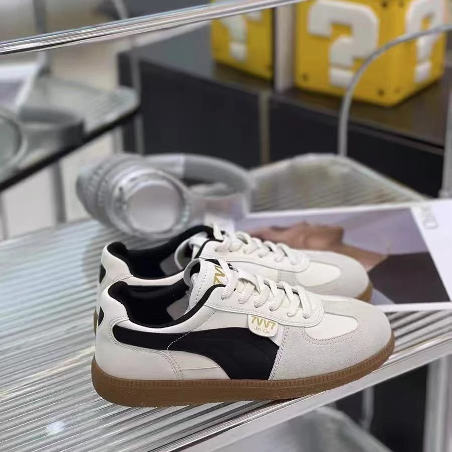 【888】613/328-560/140 德训鞋女鞋系带平跟鞋拼色百搭休闲鞋板鞋