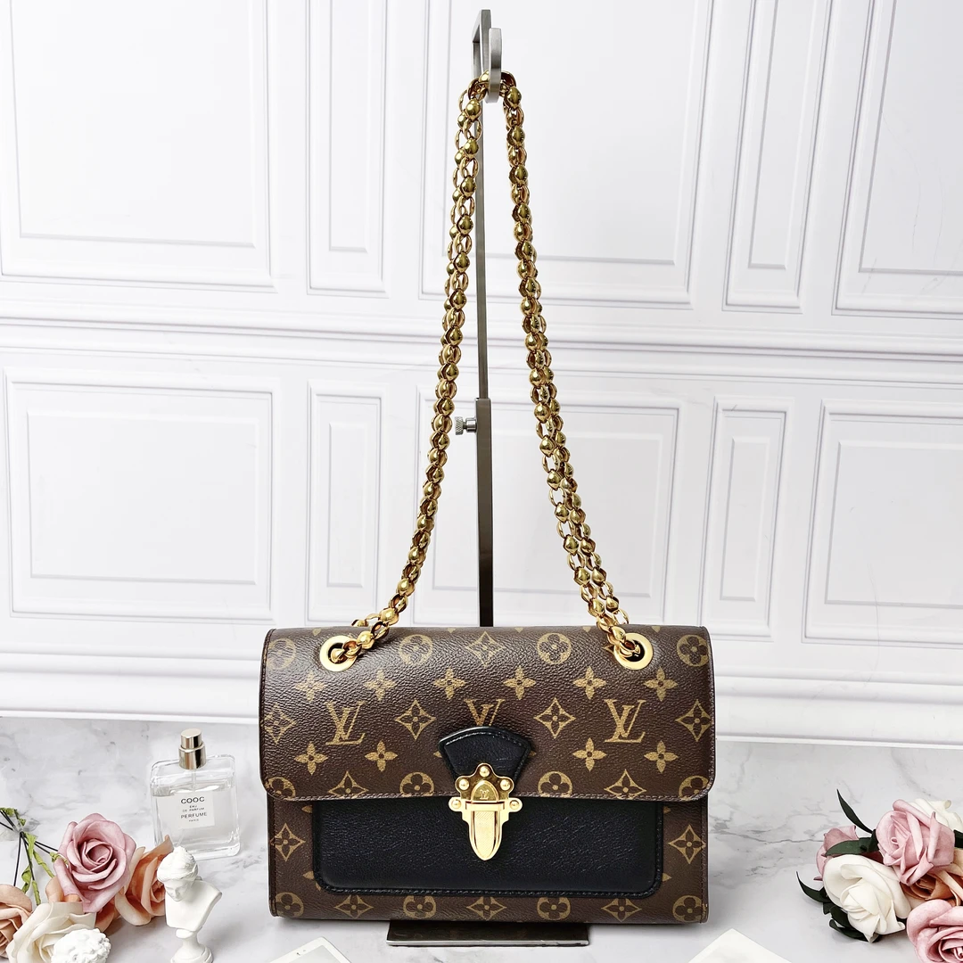 95新 LouisVuitton/路易威登 LV/路易威登老花维多利亚单肩包