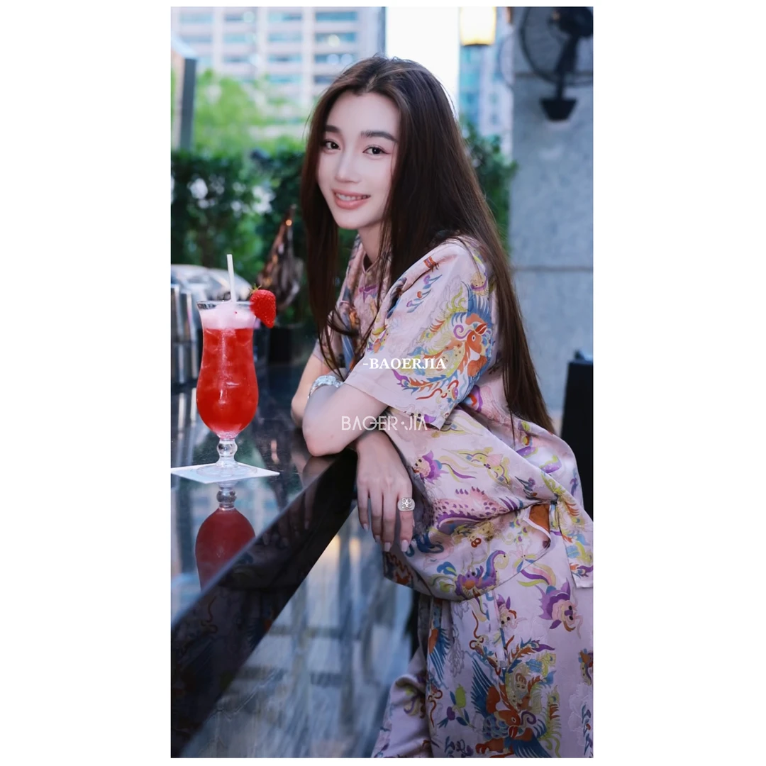 5-【龙凤蝶】宝儿家含幂BF65125204夏季款新中式提花工艺裤子上衣
