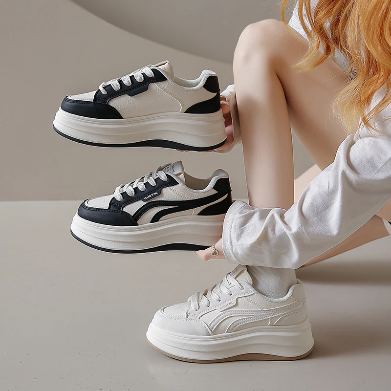 DIETIYA/蝶缇娅2025新款小白鞋运动厚底休闲鞋子女ins潮牌百搭鞋