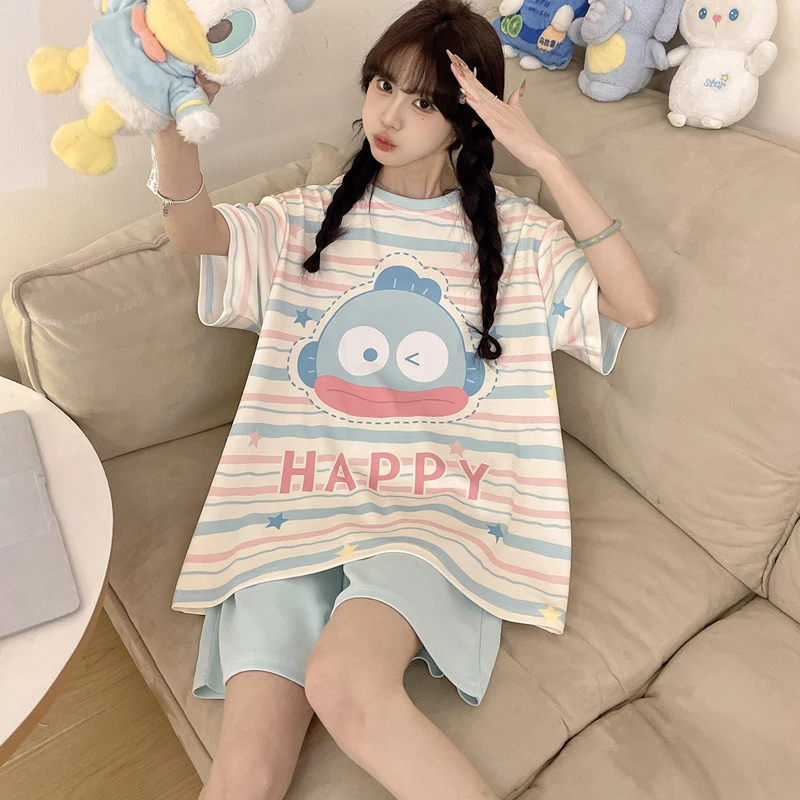 睡衣女童夏季短袖薄款中大童初高中生女孩2025新款儿童家居服套装