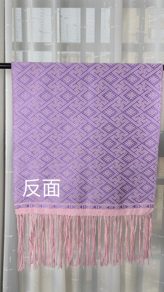 广西非遗手工壮锦围巾披肩 礼盒装