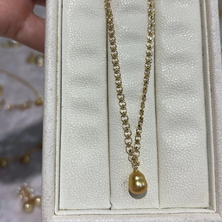 海水珍珠颈饰银S925镶嵌
