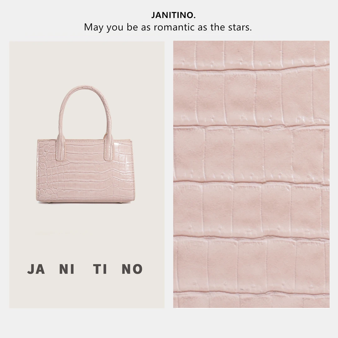 打人包同款JANITINO/姗姗家新款时尚小众百搭女士单肩包4853粉