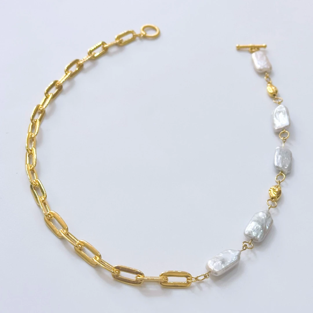 【巴洛克ab链】足金999黄金5D无氰巴洛克ab链卡链潮流百搭时尚项链