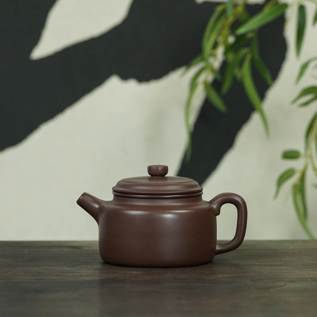 【德钟】原矿深井底槽清 200cc手工制作 内推孔 宜兴紫砂壶