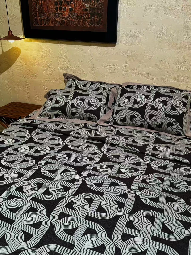 【贝尼古-莫里黑金】棉麻春秋被 国学风 色织提花 高级感空调被