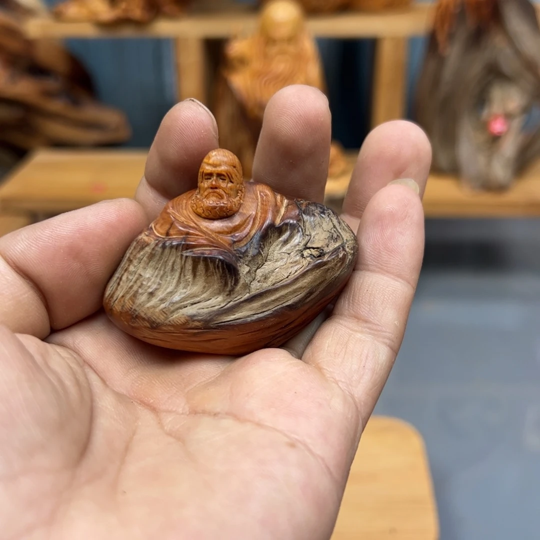 木***木木崖柏木摆件手把件