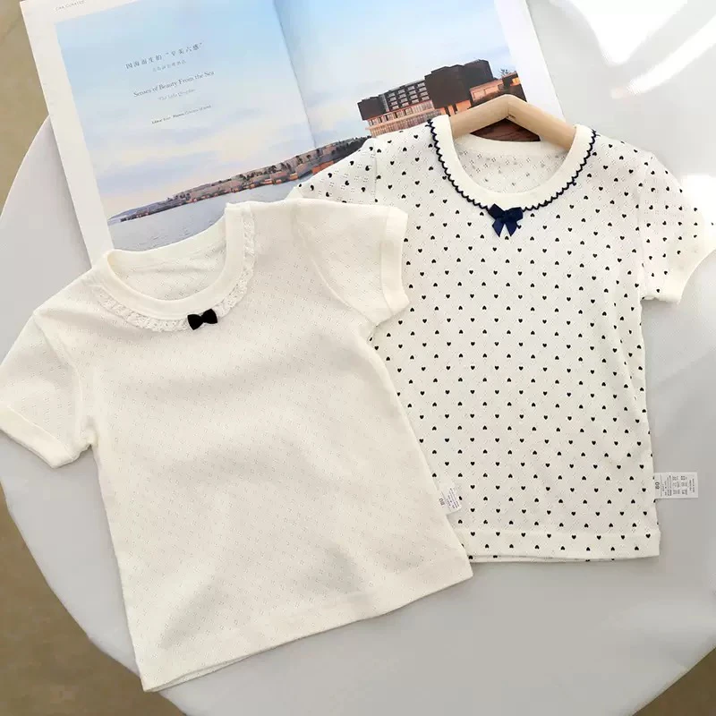 夏季纯全棉a类女童宝宝短袖