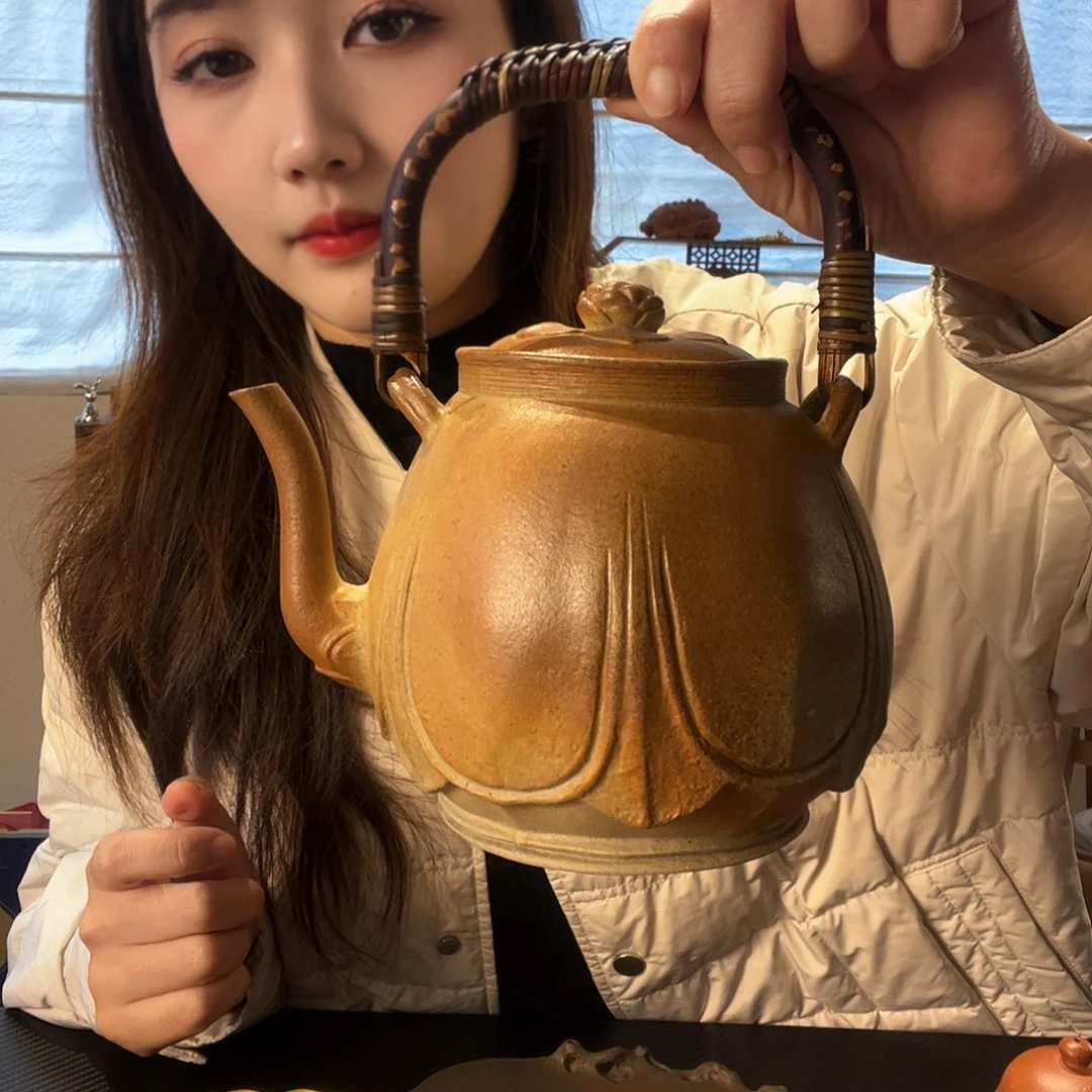 摆件陶文*提梁壶茶水柴烧
