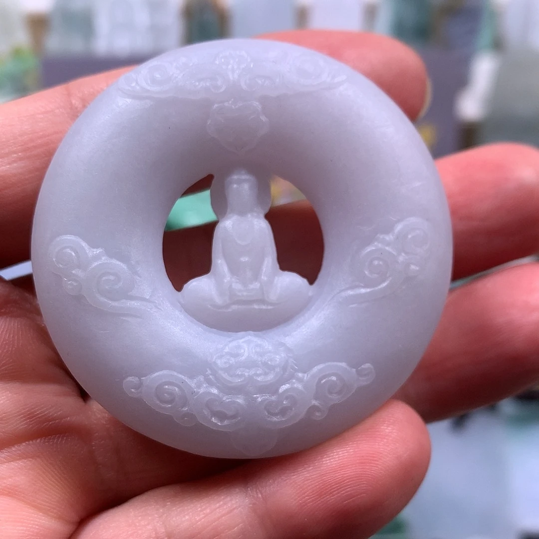 定制翡翠未镶嵌毛货无相佛