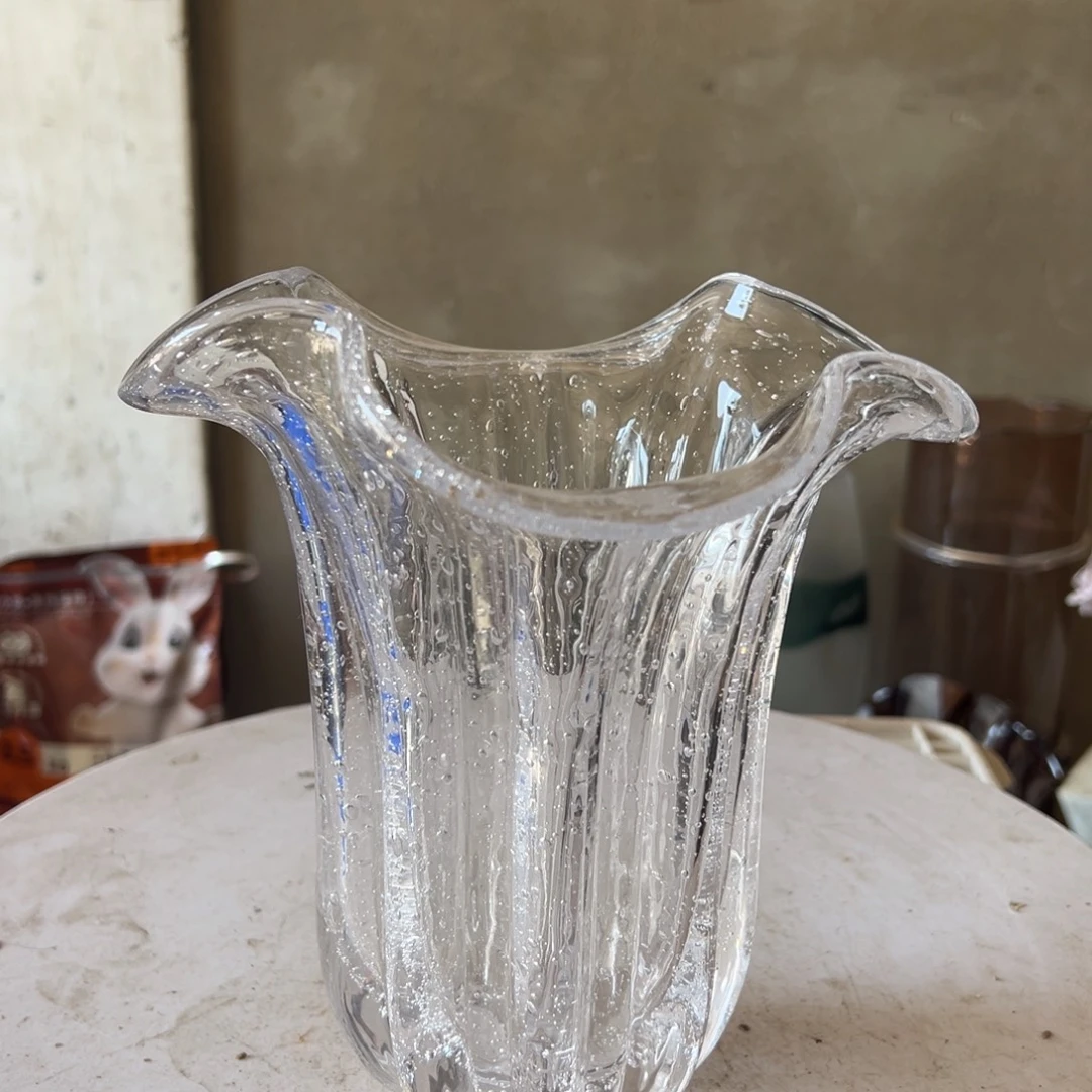 弘扬琉璃花器微瑕高度20