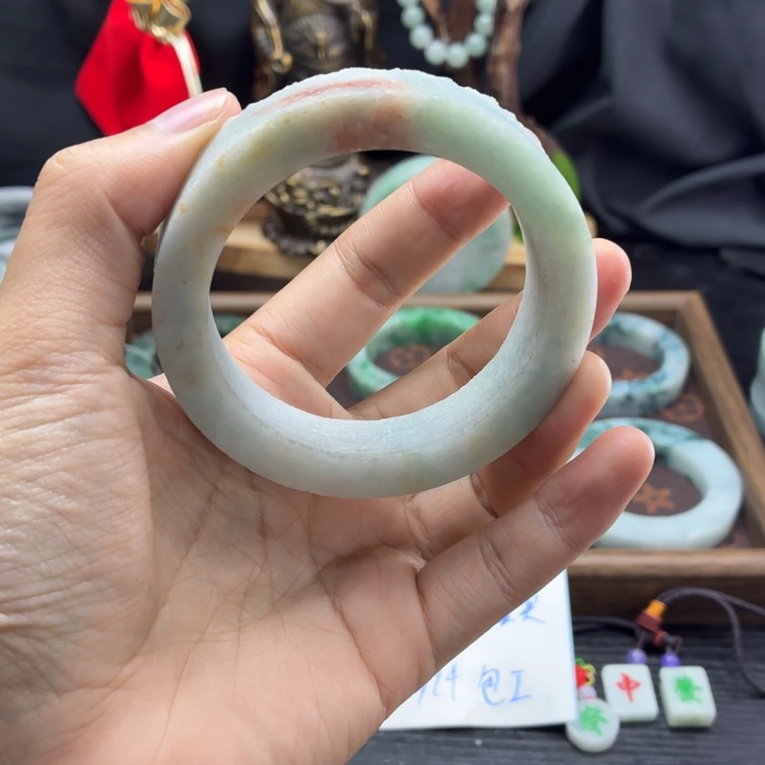 定制翡翠未镶嵌天然翡翠A货毛胚手镯定制