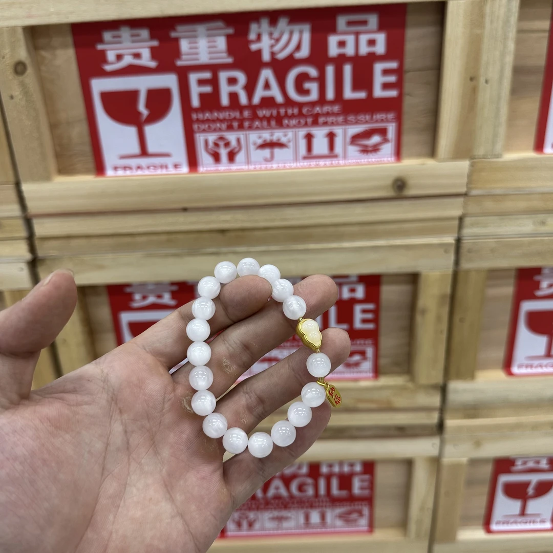 非金属玻璃手链 非金属玻璃手链S1071海云母单圈手串无礼盒