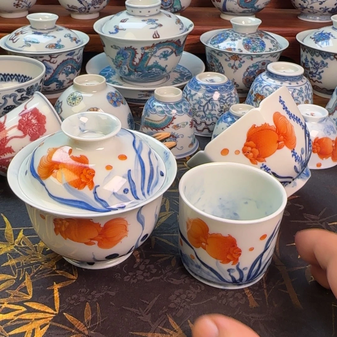 金玉满堂盖碗➕直口杯