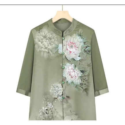 G11孤品速干衬衣新中式衬衣速干衬衣妈妈装气质妈妈气质女人衬衣