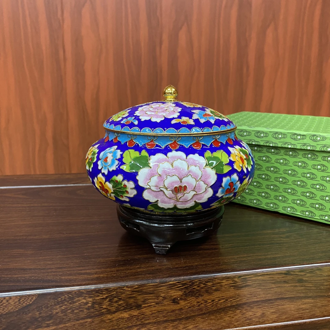 【福利款】景泰蓝花丝喜子罐铜胎掐丝扭丝工艺手工打造储物盒坚果盒