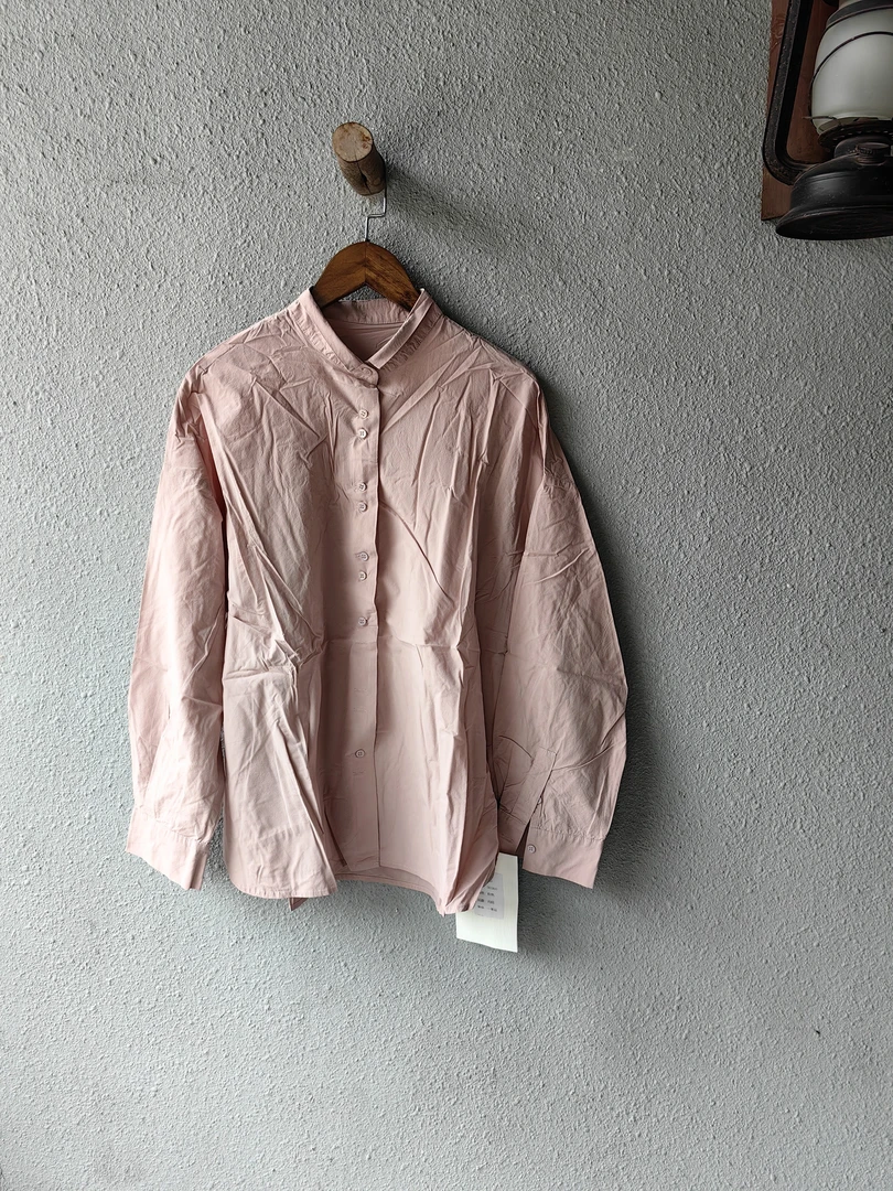 友家设计师款休闲纯棉衬衫肩宽58cm胸围120cm衣长67cm