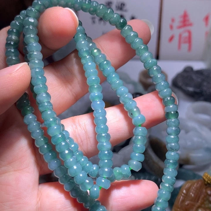 翡翠未镶嵌颈饰保真天然A货翡翠