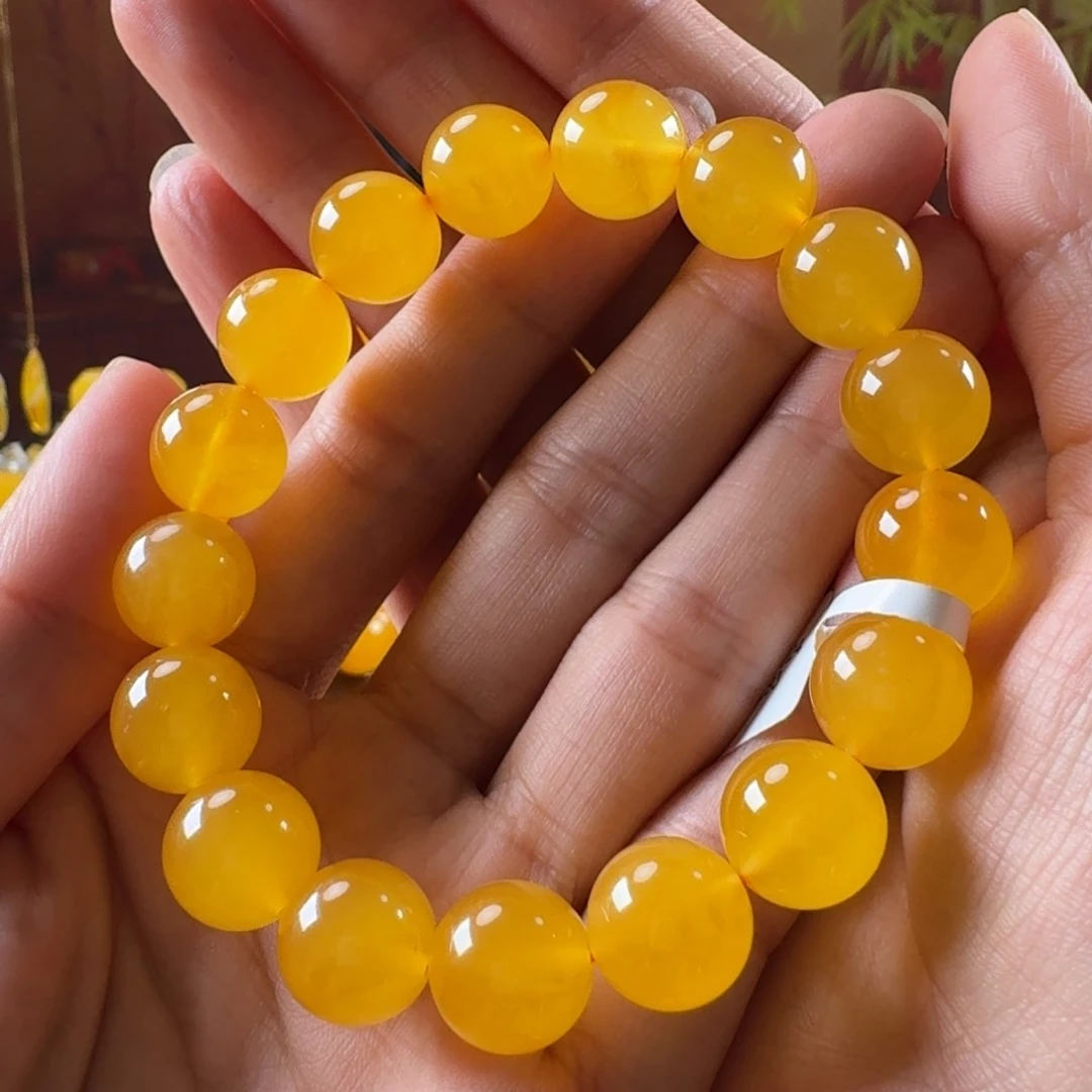 未镶嵌毛衣链蜜蜡