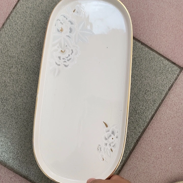 新骨瓷2个12寸鱼微瑕完美主义者慎拍
