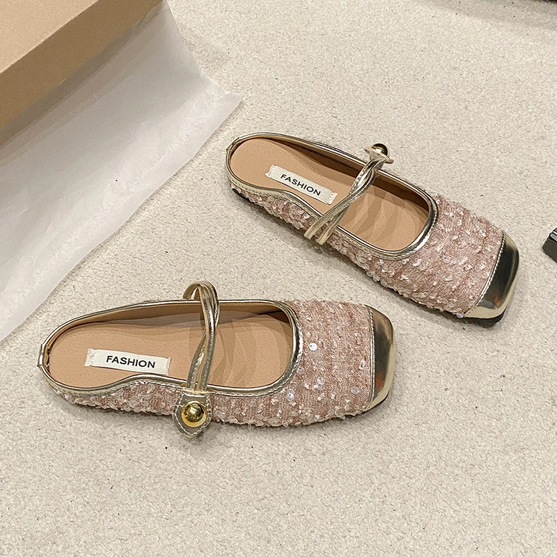 罗马风格学院风平底包头包头拖玛丽珍春夏春季平底鞋凉鞋秋季时尚