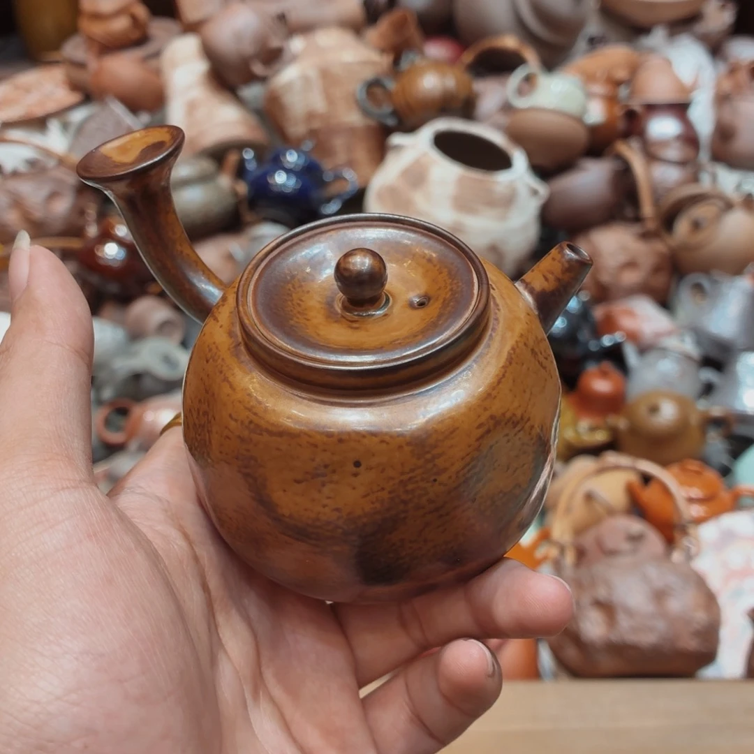 柴烧老岩泥茶壶器皿