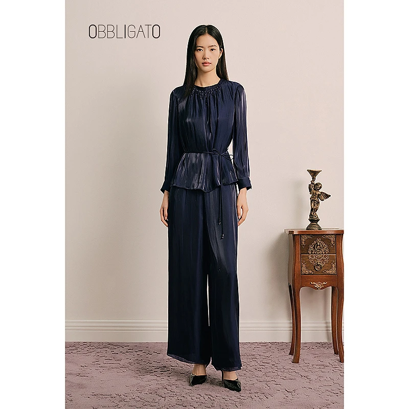 OBBLIGATO奥丽嘉朵2025春季1C35170210/1C35120150新品薄纱上衣